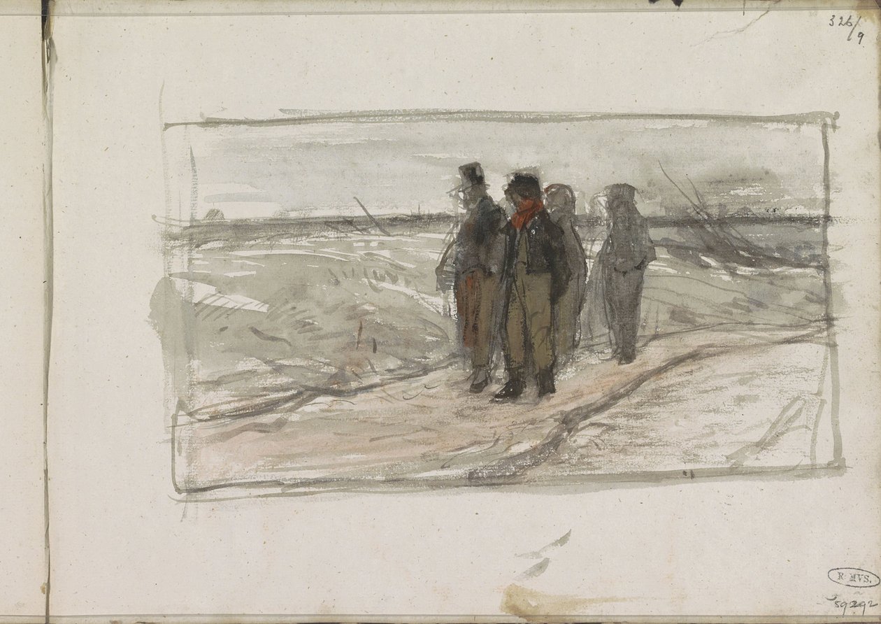 Neljä miestä polulla tekijältä Anton Mauve
