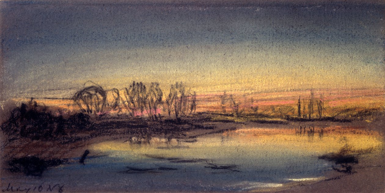 Auringonlasku, toukokuu 1884 tekijältä Frederick (attr. to) Barnard