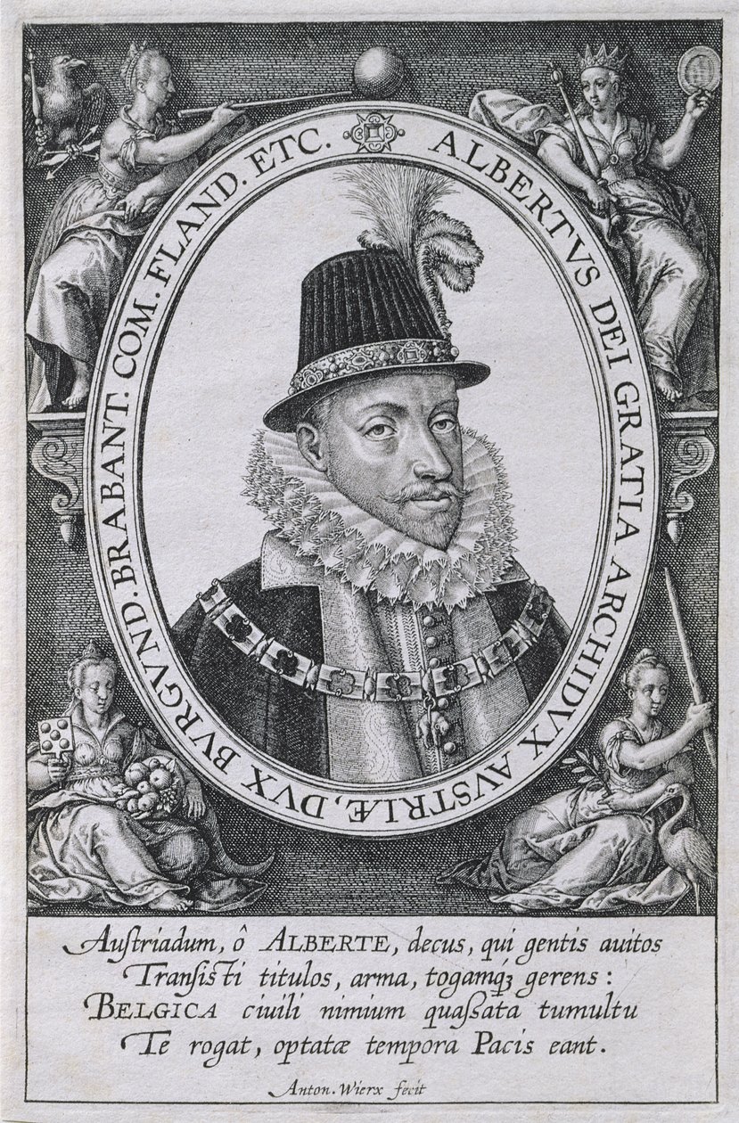 Albertin, Itävallan arkkiherttua (1559-1621) muotokuva tekijältä Antonie Wierix