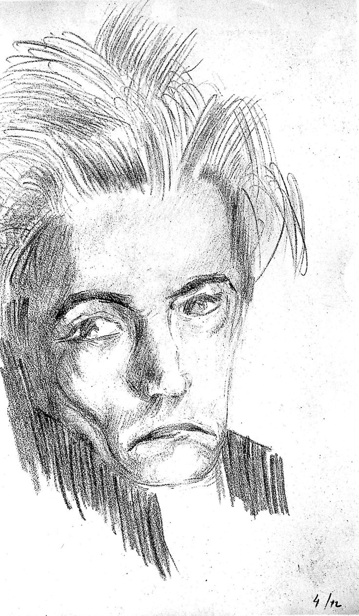 Omakuva (litho) tekijältä Antonin Artaud