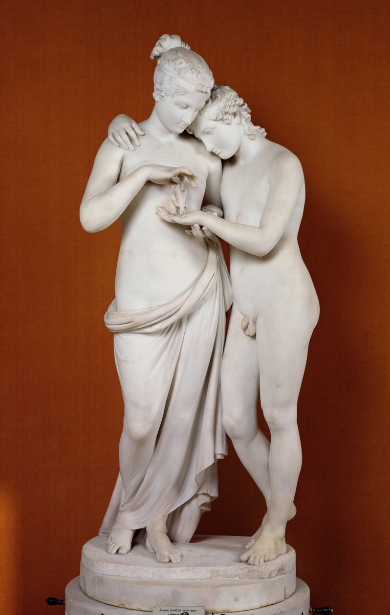 Cupid ja Psyche (marmori) tekijältä Antonio Canova