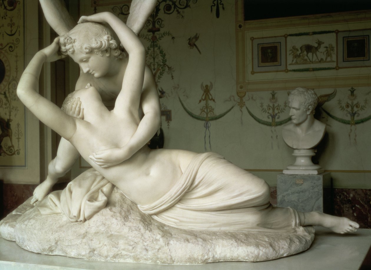 Amor ja Psyche, 1796 (marmori) tekijältä Antonio Canova