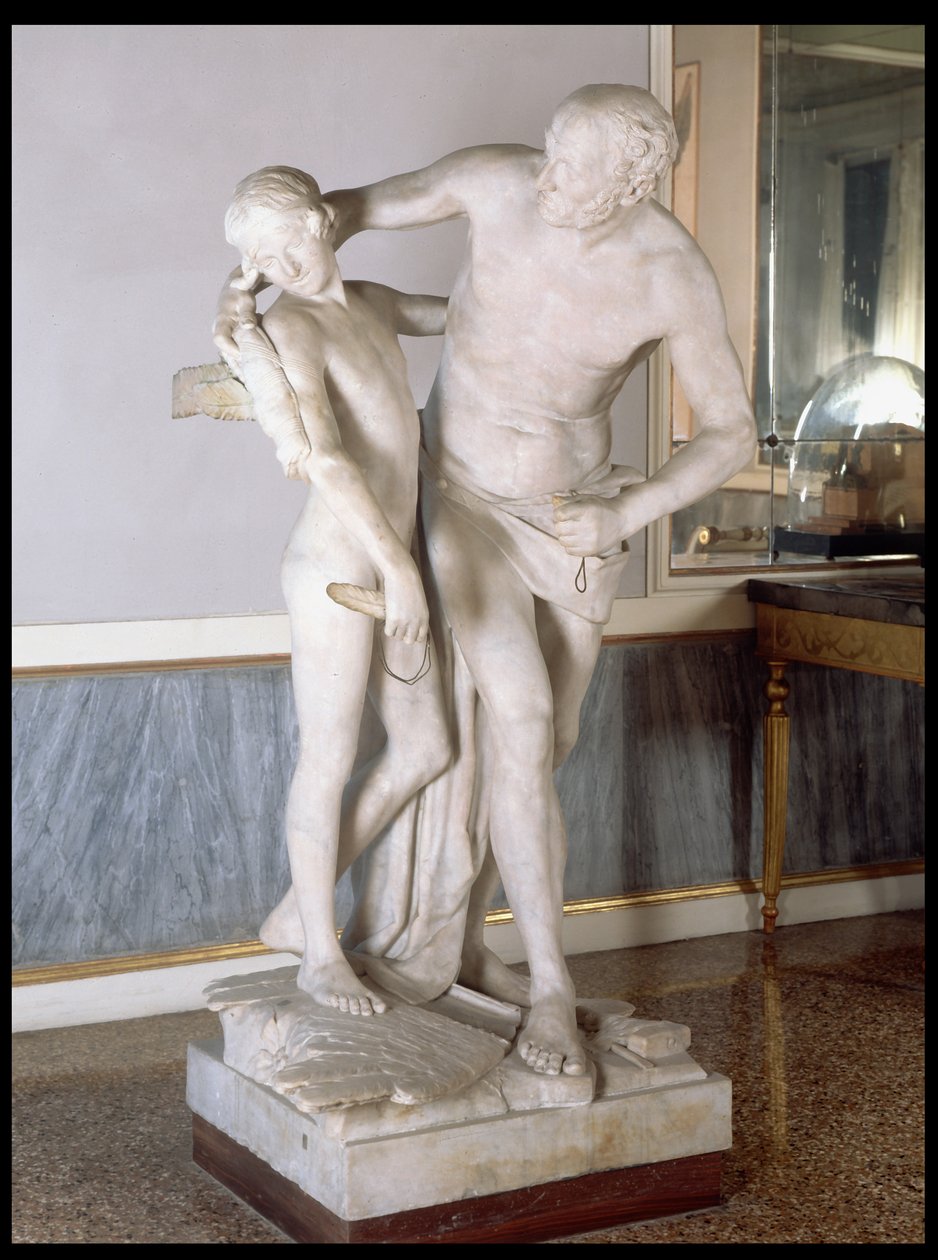 Daedalus ja Icarus (marmori) tekijältä Antonio Canova