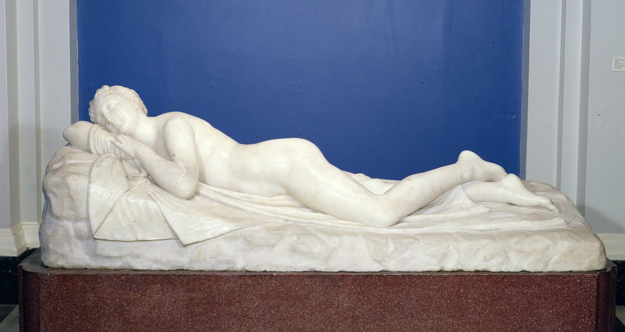 Nukkuva nymfi, n. 1820-24 (marmori) tekijältä Antonio Canova