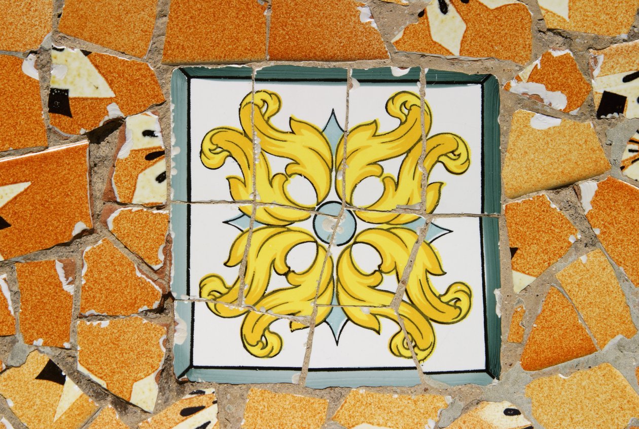 Keraaminen laatta, 1900-14 (keraaminen) tekijältä Antonio Gaudi