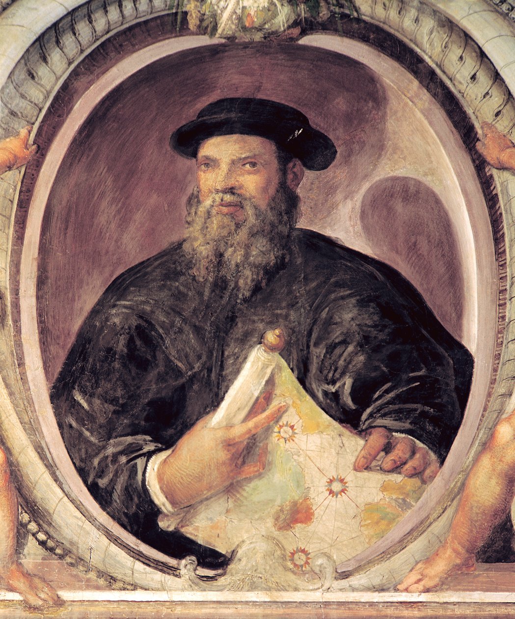 Ferdinand Magellan (n.1480-1521) Sala del Mappamondosta (maailmankarttasali). tekijältä Antonio Giovanni de Varese