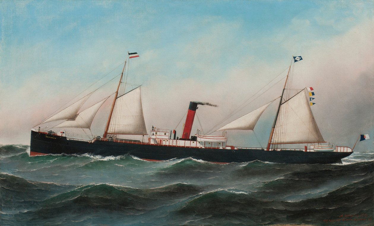 S.S. Oevenum merellä, 1891 tekijältä Antonio Jacobsen