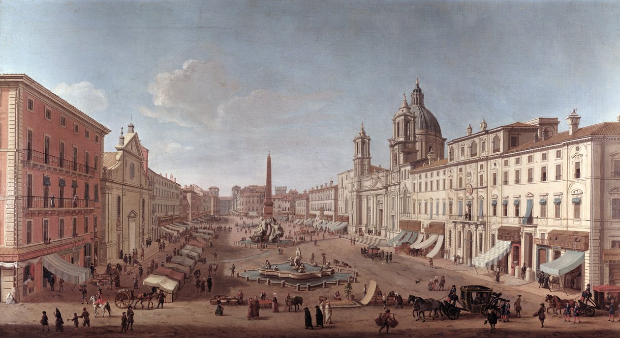 Piazza Navona, Rooma tekijältä Antonio Joli