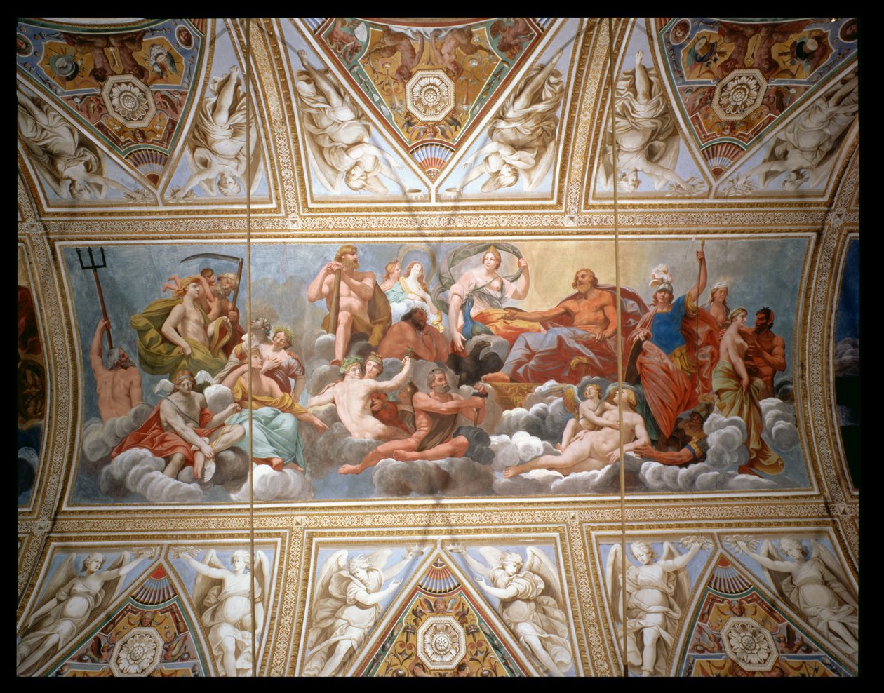 The Gods on Olympus, kattomaalaus tekijältä Antonio Maria Viani