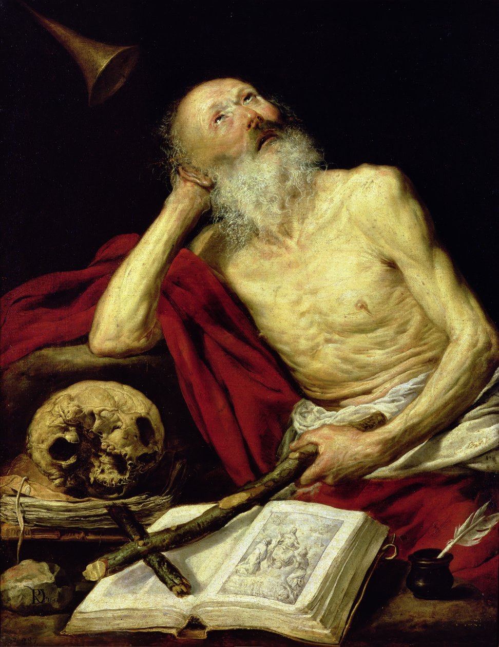 Pyhä Hieronymus, 1643 tekijältä Antonio Pereda y Salgado