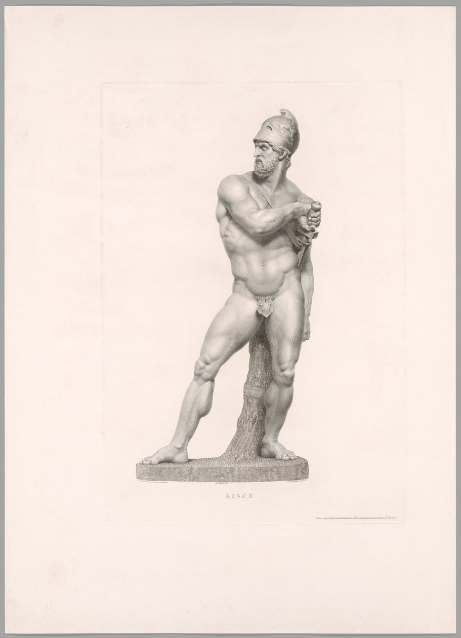 Ajax, etunäkymä, teoksesta Oeuvre de Canova tekijältä Antonio Canova
