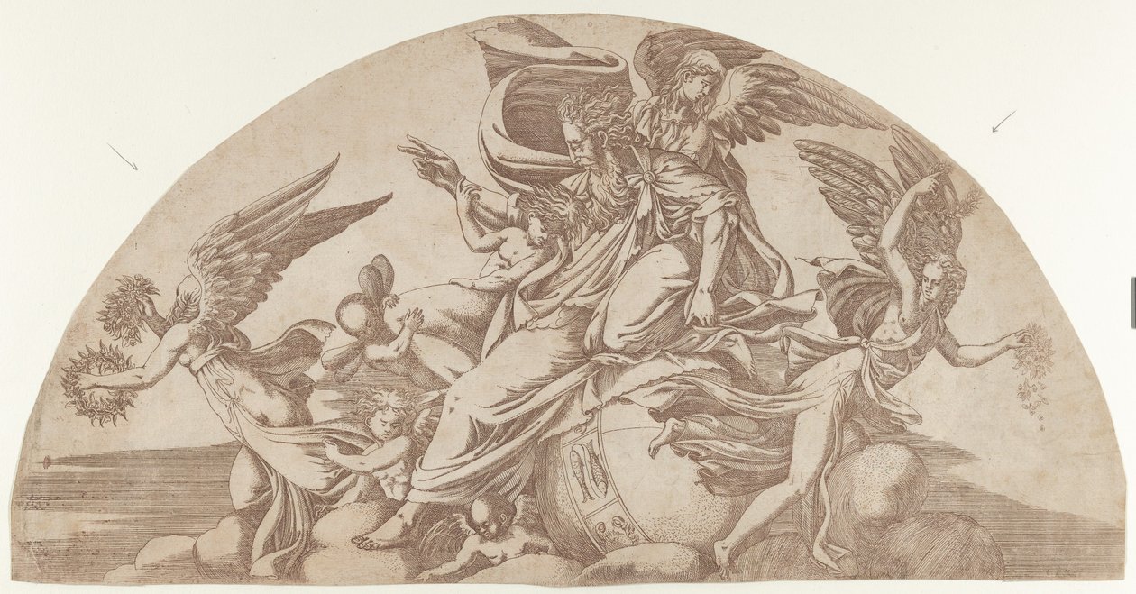 Jumala istuu maailmassa, 1540-45. tekijältä Antonio Fantuzzi