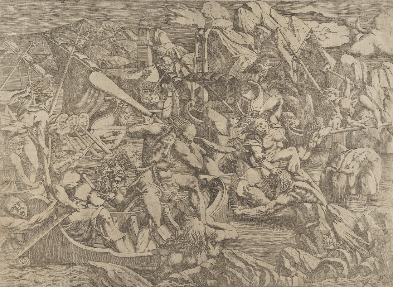 Naupliuksen kosto, 1540-45. tekijältä Antonio Fantuzzi