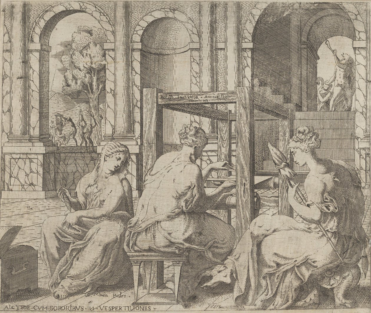Minyasin tyttäret, 1545. tekijältä Antonio Fantuzzi