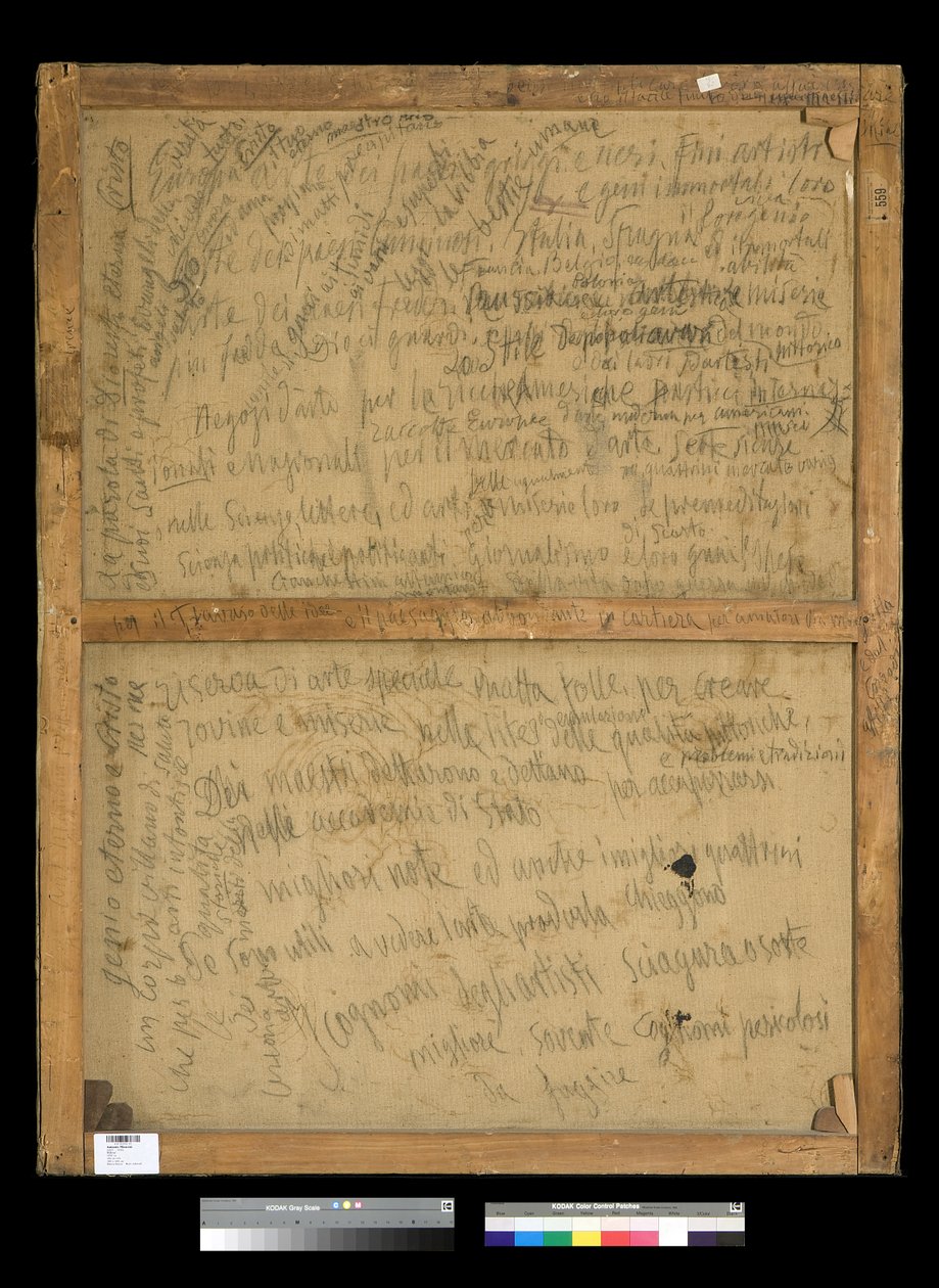 Maalauksen taustakuva Heijastuksia, 1918-20 tekijältä Antonio Mancini