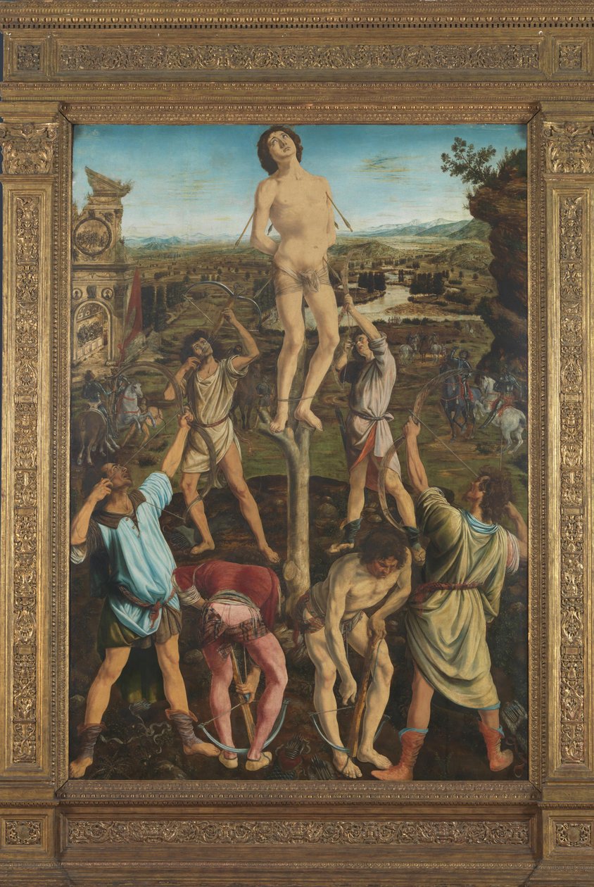 Pyhän Sebastianin marttyyrikuolema, 1475 tekijältä Antonio Pollaiuolo