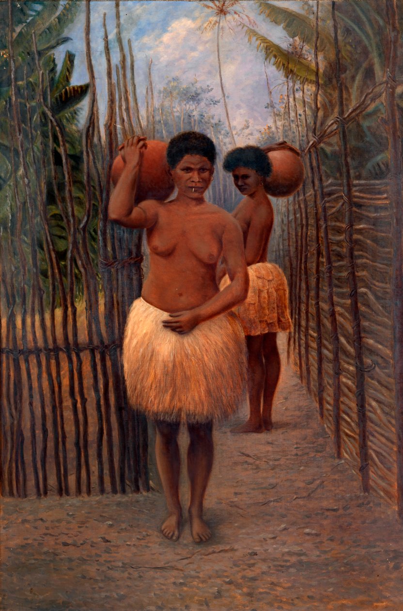 Papuan naiset, 1890-1899. tekijältä Antonio Zeno Shindler