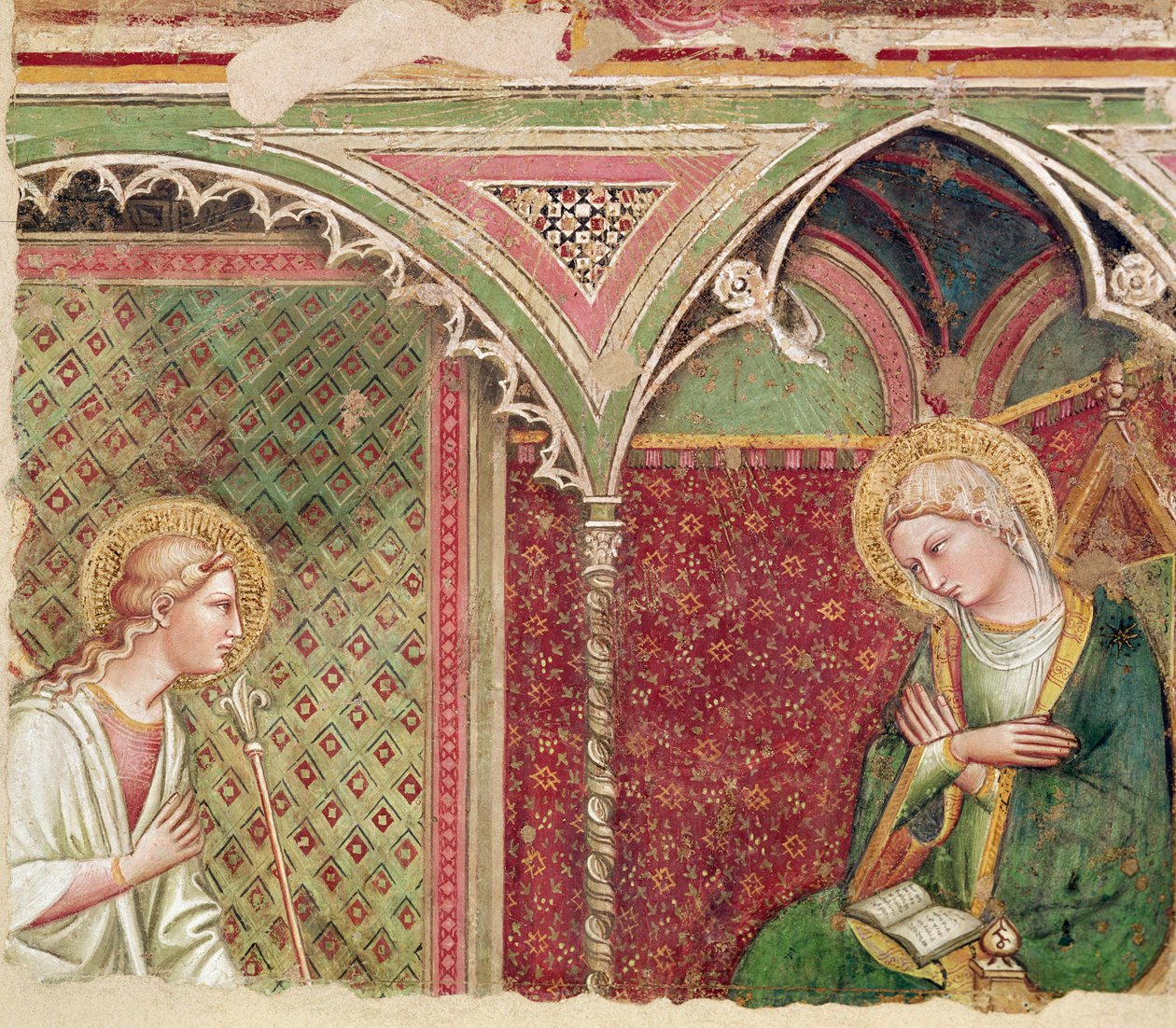 Marian ilmestys, 1300-luvun loppu tekijältä Aretino Luca Spinello or Spinelli