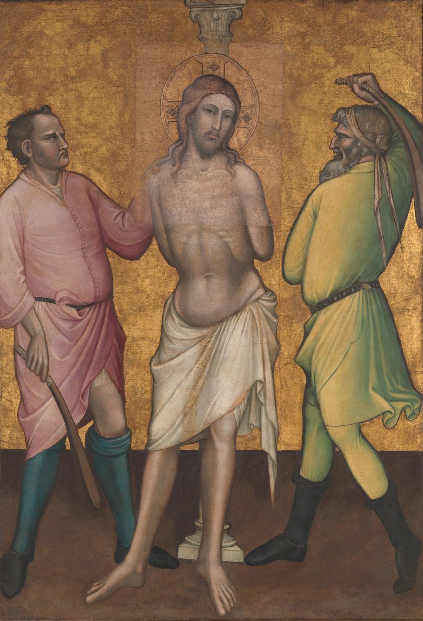 The Flagellation, n. 1395-1400 tekijältä Aretino Luca Spinello or Spinelli