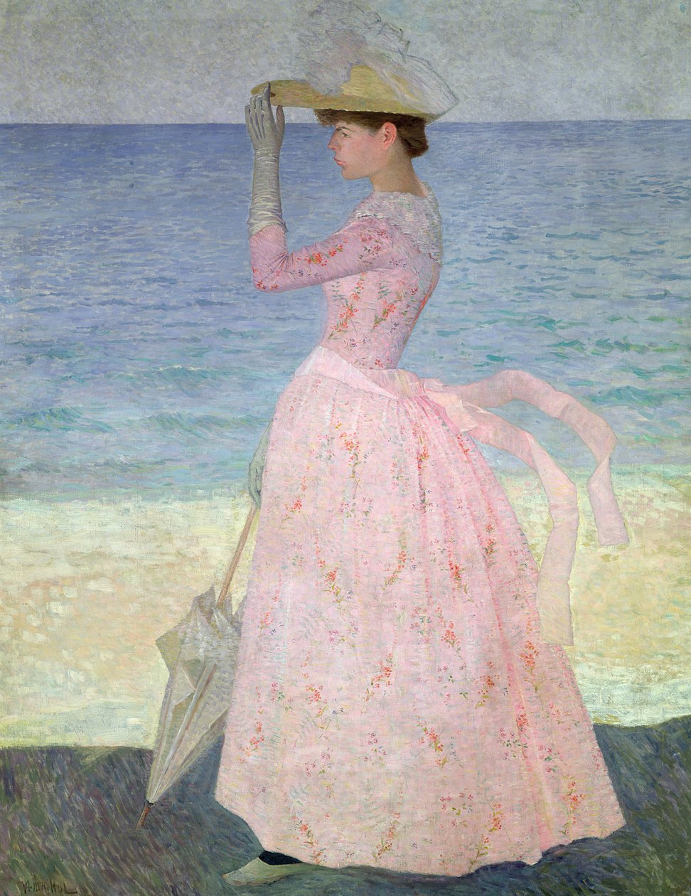 Nainen päivänvarjolla, 1890 tekijältä Aristide Maillol