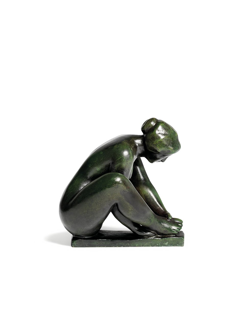 Hiipivä tyttö pitelee yhtä jalkaa tekijältä Aristide Maillol
