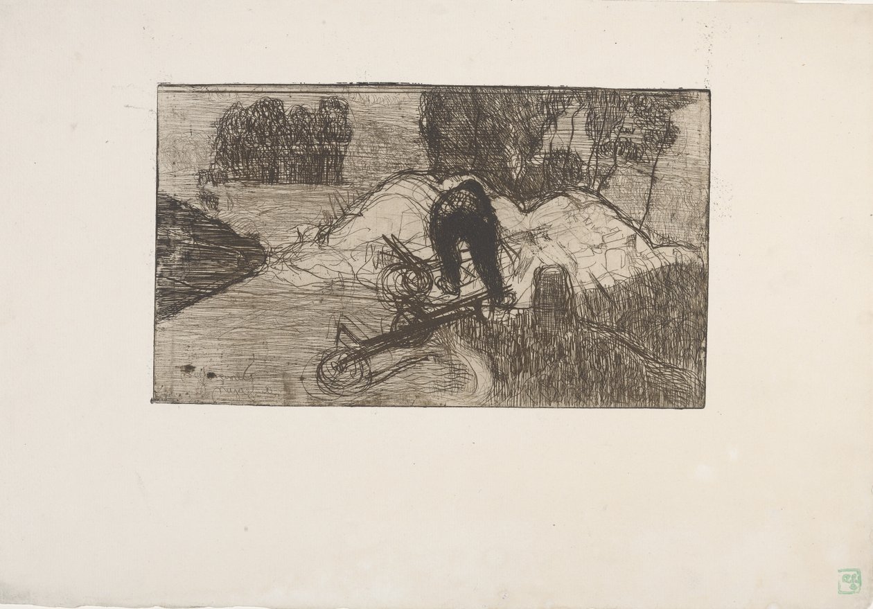 Le Debardeur (Stevadore) 1893 (etsaus) tekijältä Armand Séguin