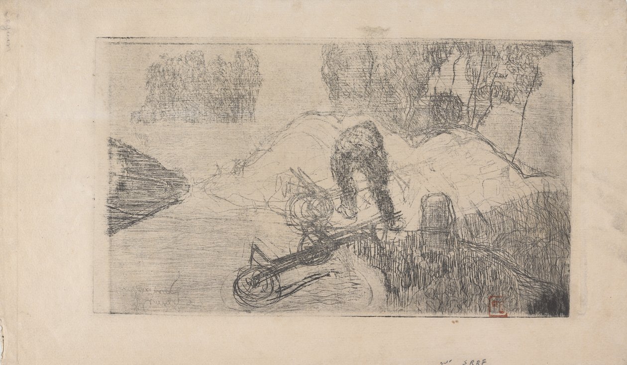 Le Debardeur (Stevadore) 1893 (etsaus) tekijältä Armand Séguin