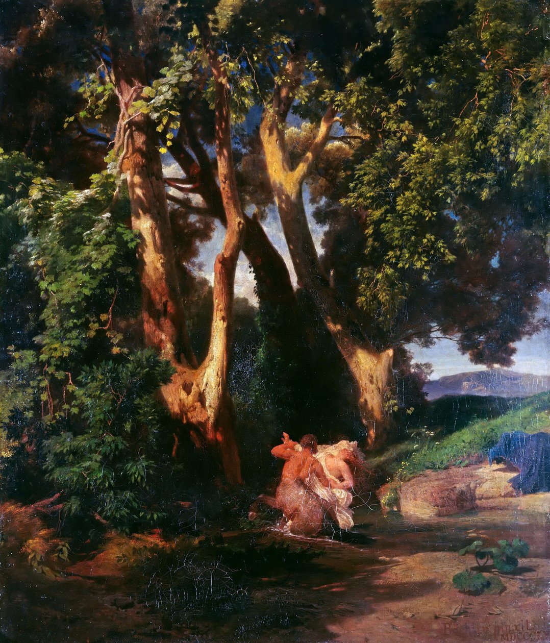 Kentaurus ja nymfi tekijältä Arnold Böcklin