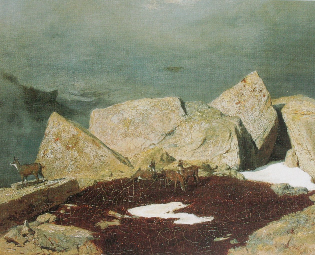 Korkeat vuoret ja säämiskät tekijältä Arnold Böcklin