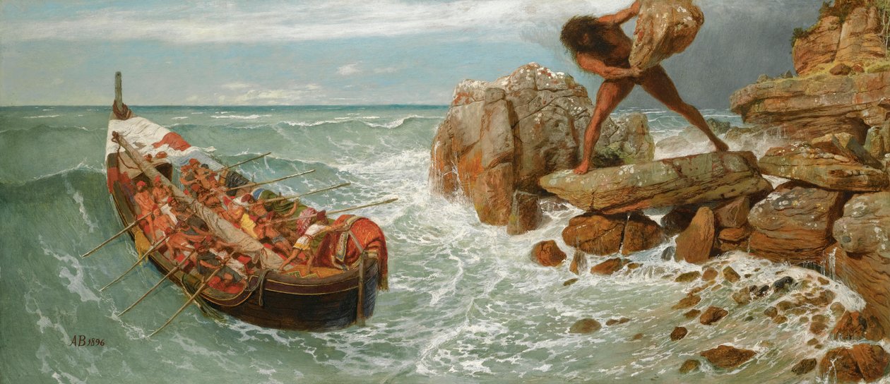 Odysseus ja Polyphemos tekijältä Arnold Böcklin