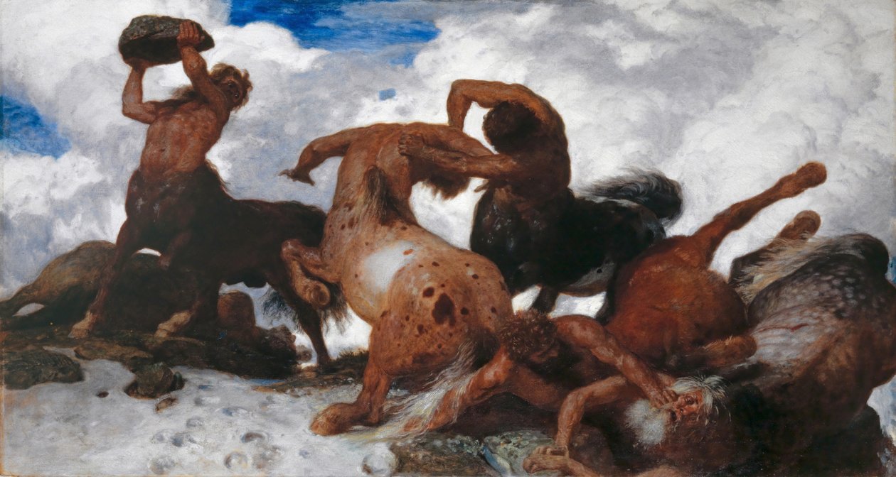 Kentaurien taistelu, 1872-73 tekijältä Arnold Böcklin