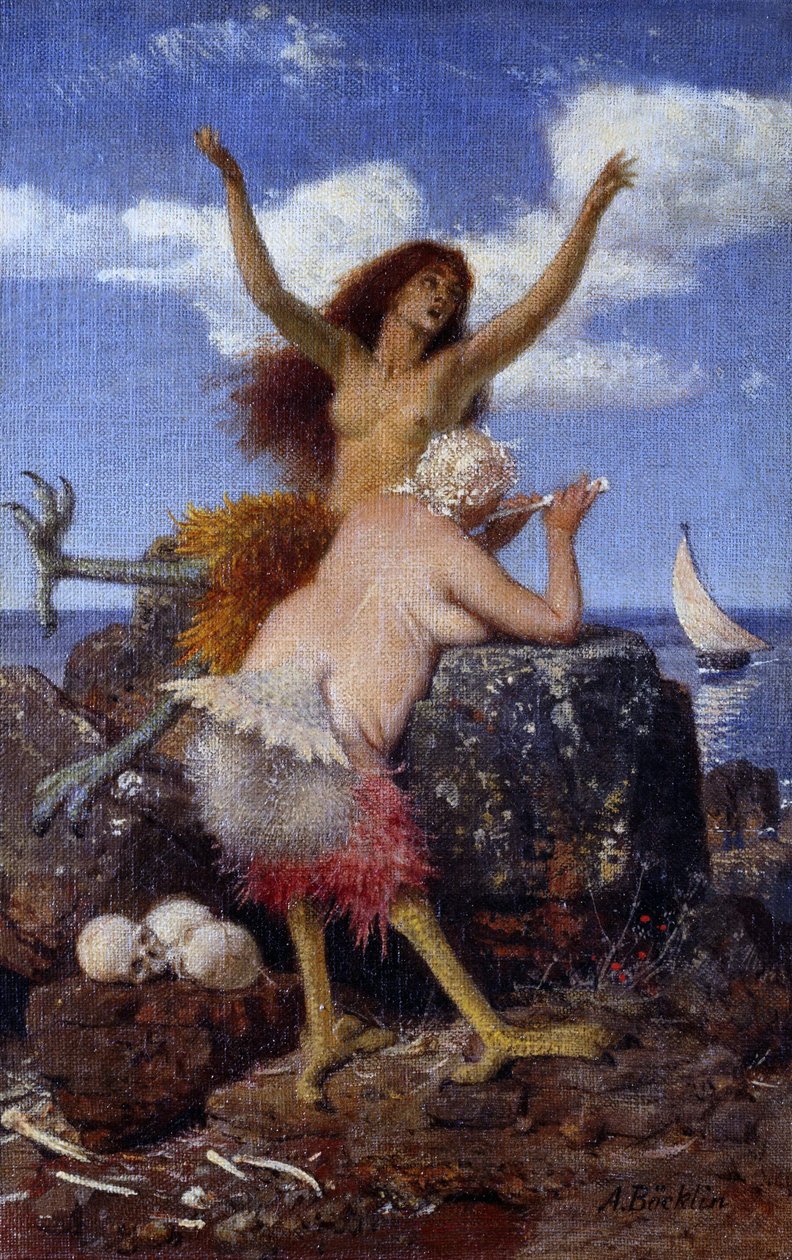 Saksan kieli:  Sirenen Sirens tekijältä Arnold Böcklin