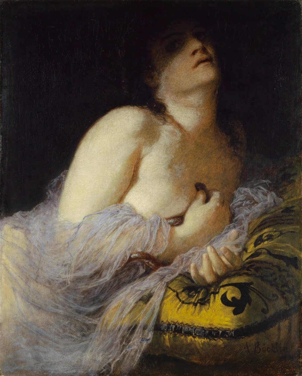 Kleopatran kuolema (ensimmäinen versio), 1872 tekijältä Arnold Böcklin