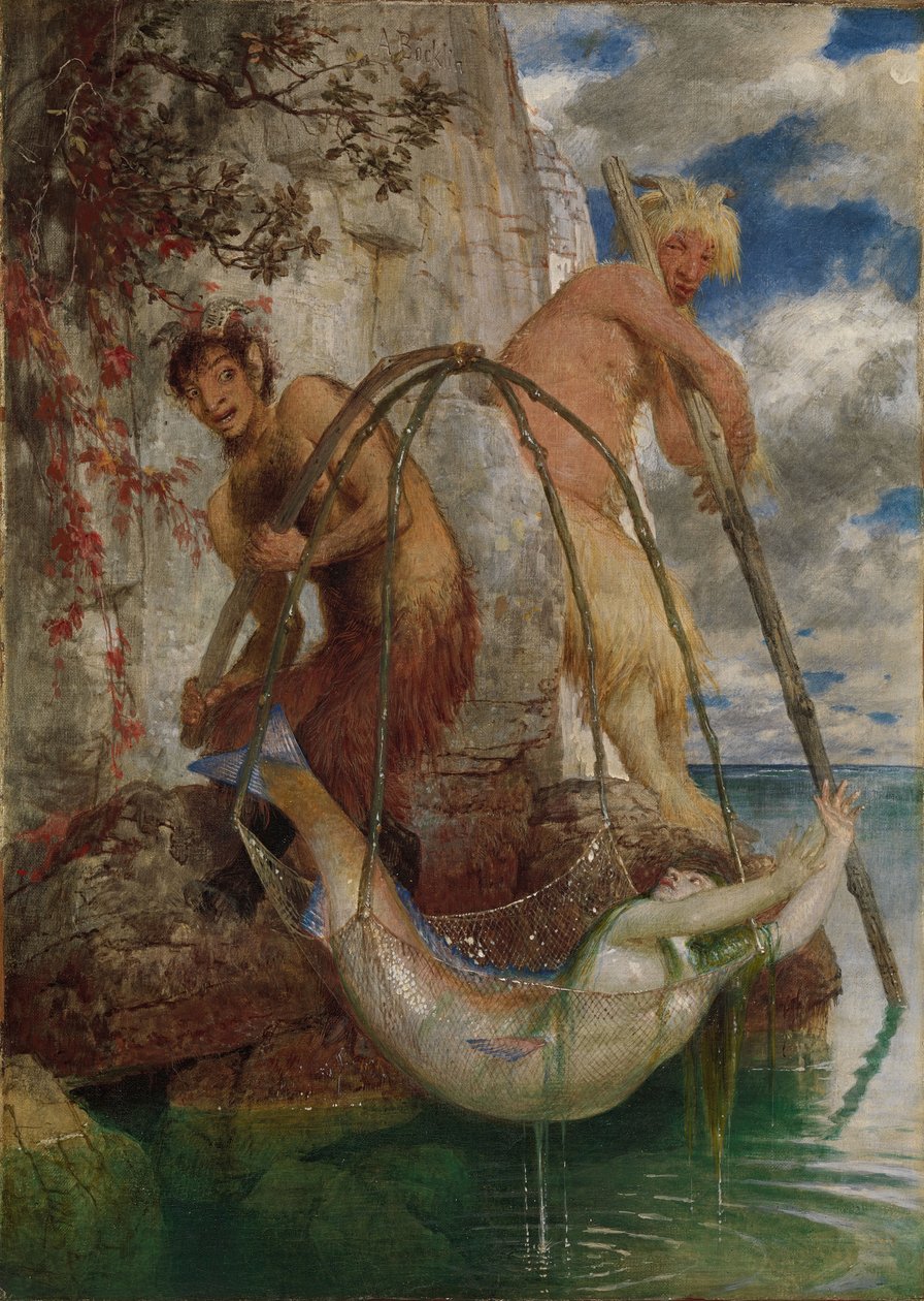 Kaksi kalastuspannua, 1874. tekijältä Arnold Böcklin