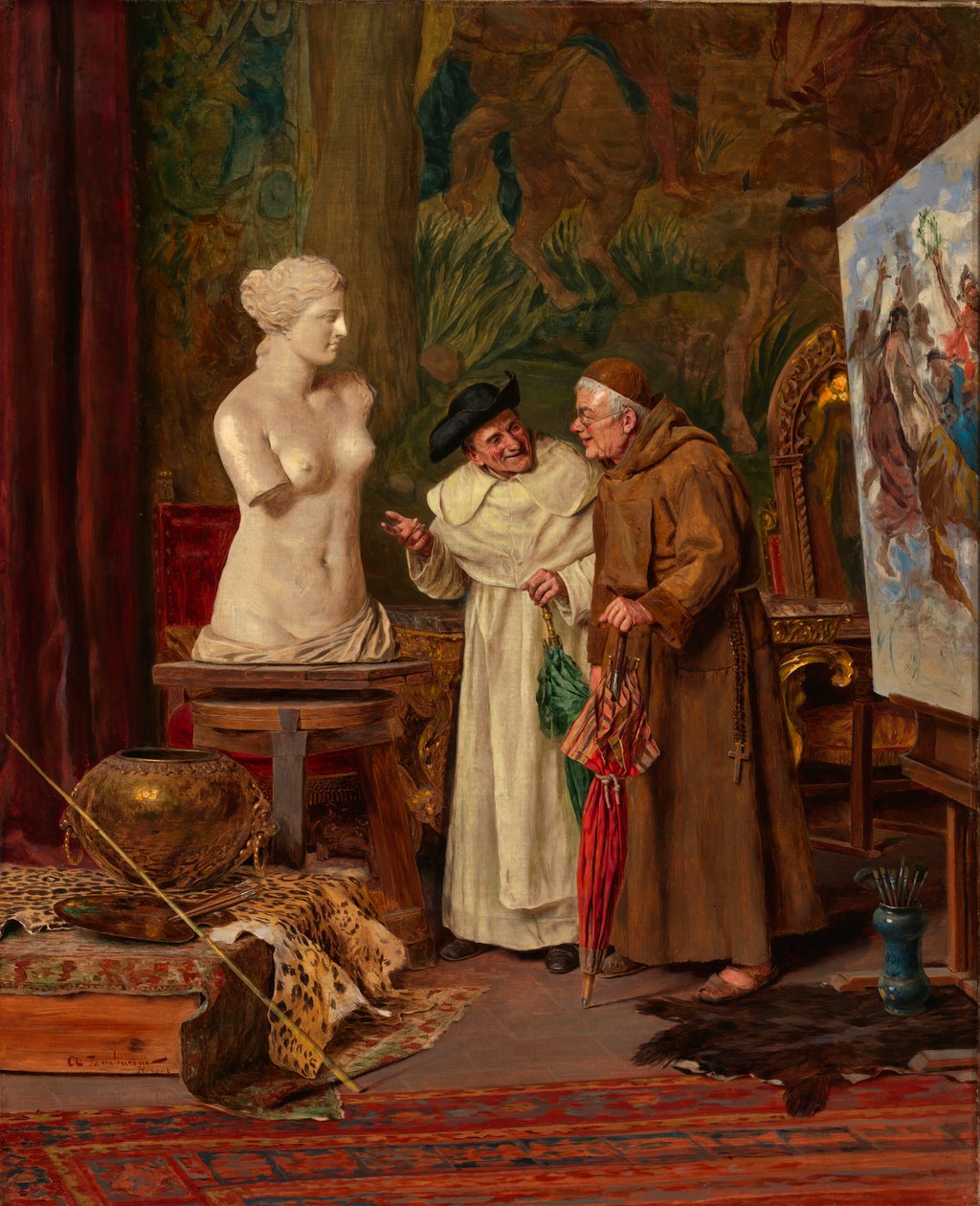 Studiossa ennen vuotta 1887. tekijältä Arnoldo Tamburini