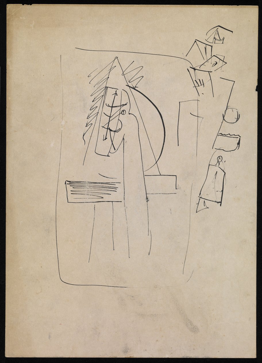 Nimetön (kynä ja muste paperille) tekijältä Arshile Gorky