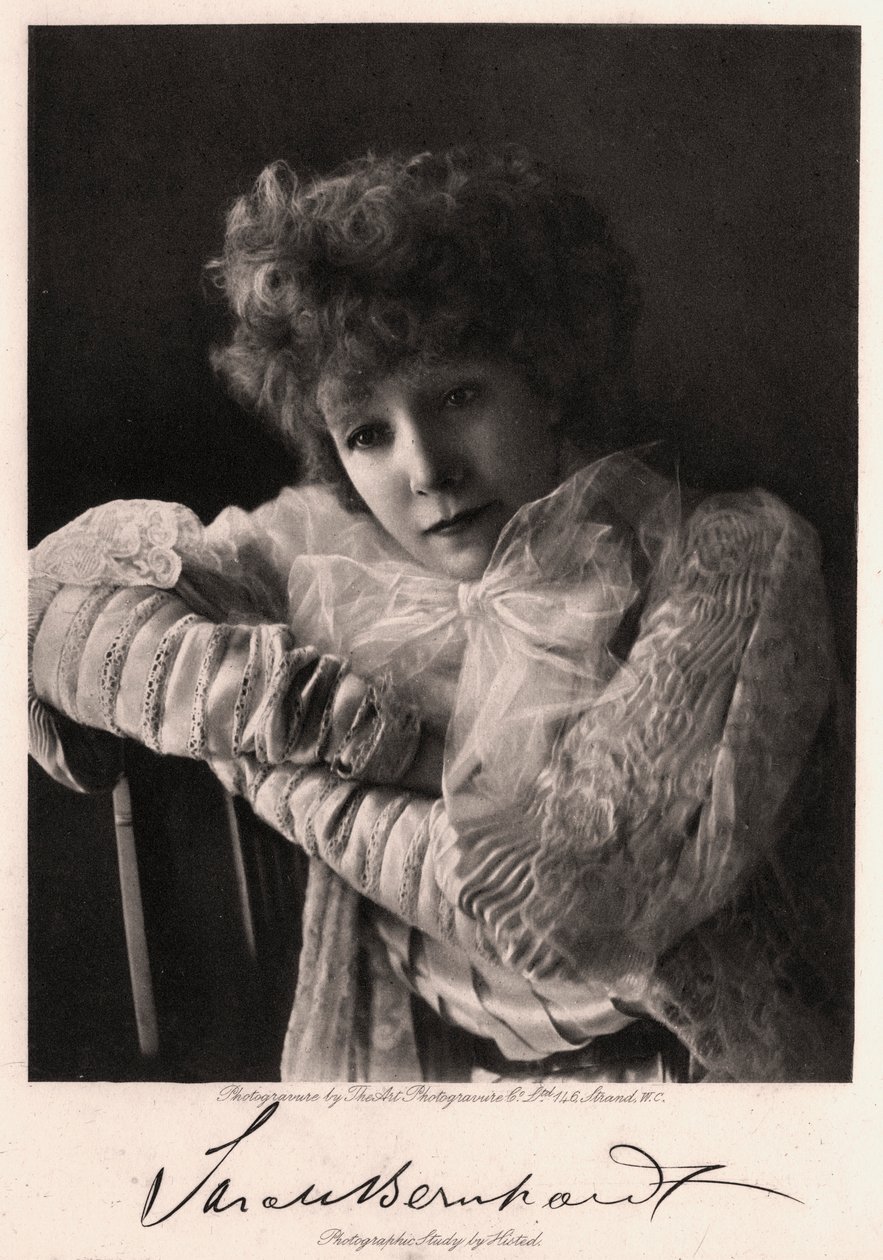 Sarah Bernhardt, ranskalainen näyttelijä, 1901. tekijältä Art Photogravure Co