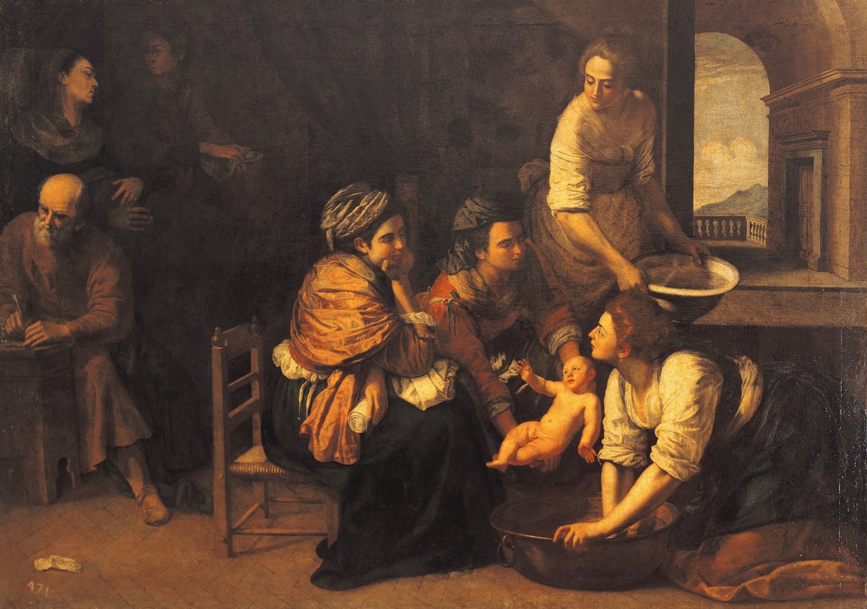 Pyhän Johannes Kastajan syntymä tekijältä Artemisia Gentileschi