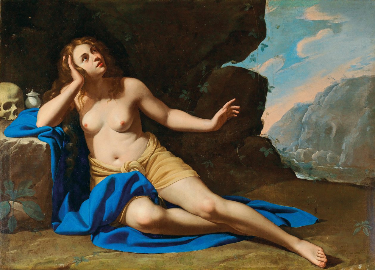 Pyhä Maria Magdaleena ekstaasissa, 1640-luku. tekijältä Artemisia Gentileschi