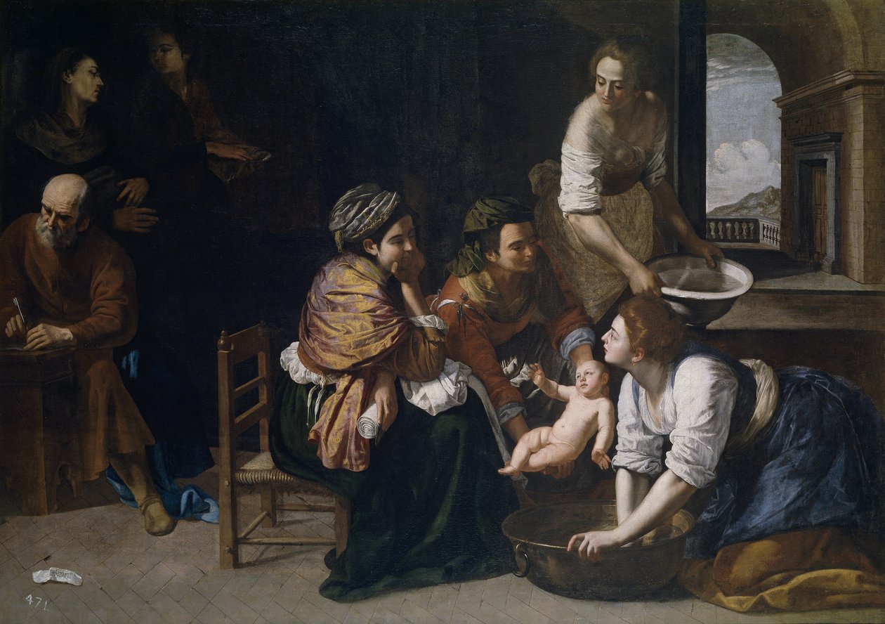 Pyhän Johannes Kastajan syntymä tekijältä Artemisia Gentileschi