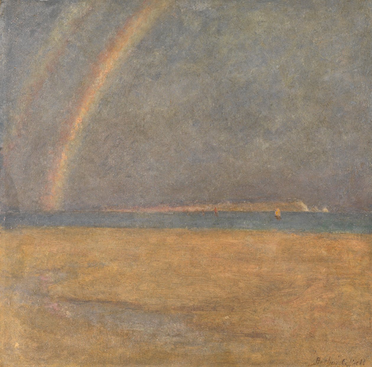 Sateenkaari Needlesin yllä, Isle of Wight, n.1890. tekijältä Arthur George Bell