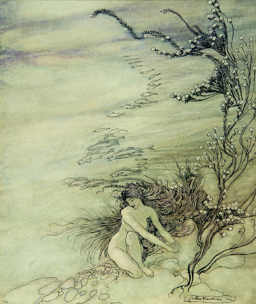 Rein-neidon valitus, 1910 tekijältä Arthur Rackham