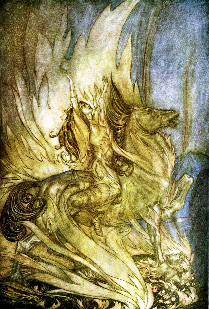 Jumalien hämärä Göttterdämmerung tekijältä Arthur Rackham