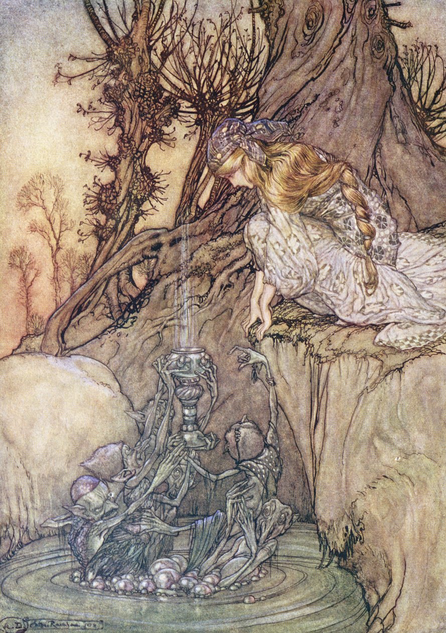 Lumottu pikari, n.1908 tekijältä Arthur Rackham