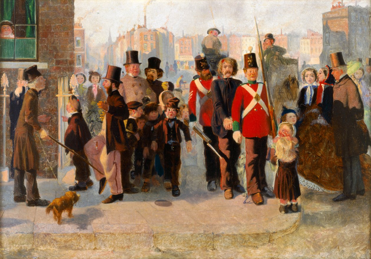 The Deserter (öljy kankaalle) tekijältä Arthur Boyd Houghton