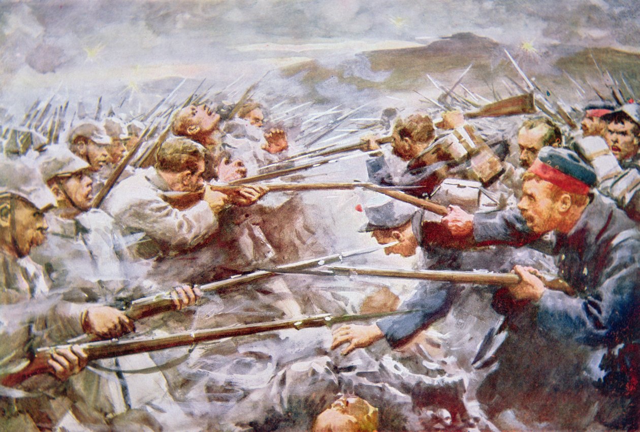 Belgialaiset torjuivat saksalaisia Liègessä tekijältä Arthur C. (after) Michael