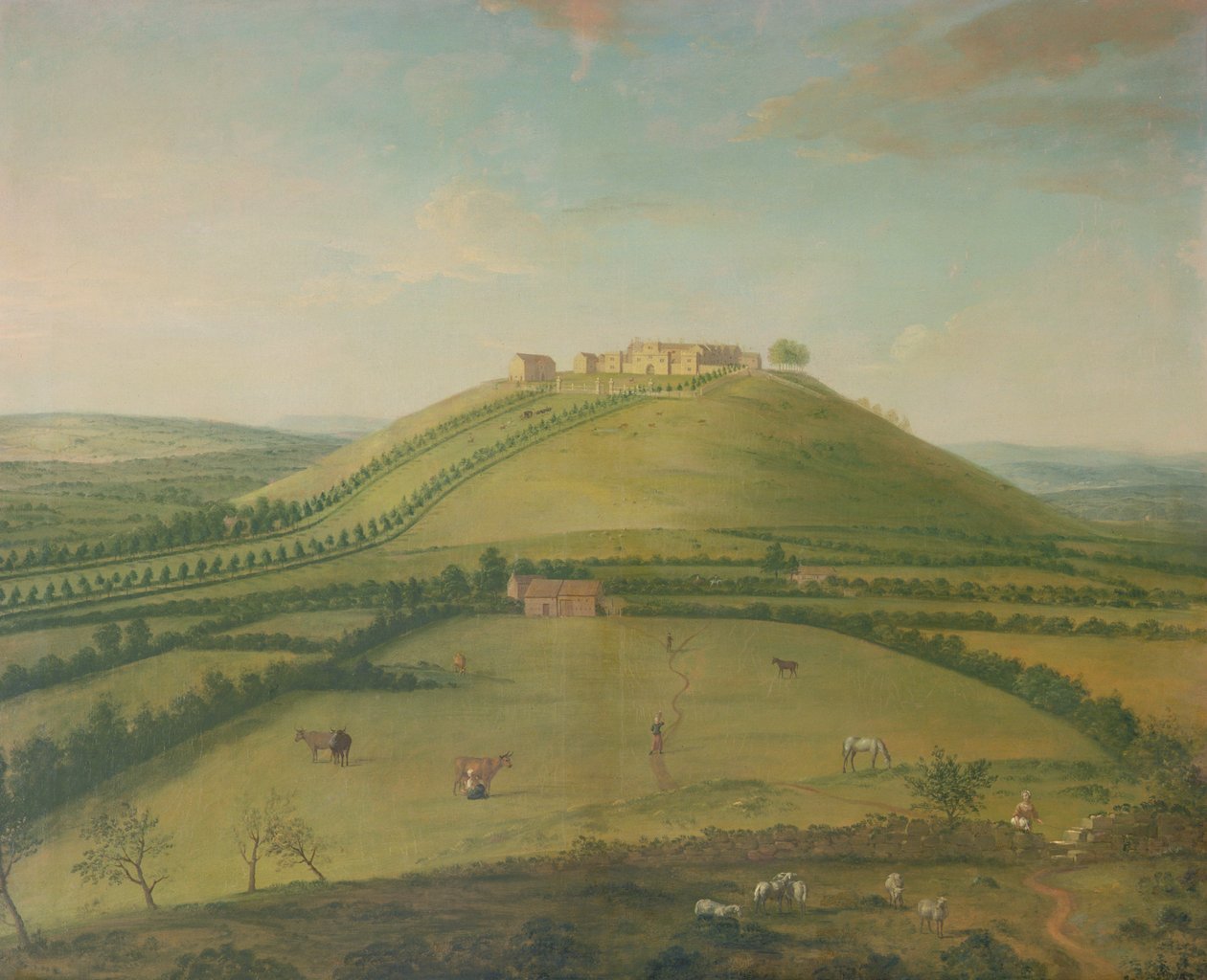 Hoghton Tower, 1700-luku tekijältä Arthur Devis