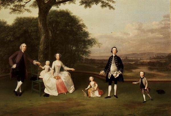 Till-perhe, n. 1750-1751 tekijältä Arthur Devis