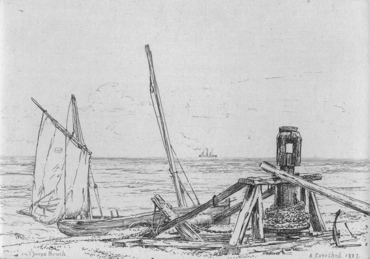 "Thorpe Beachillä", 1887. tekijältä Arthur Evershed