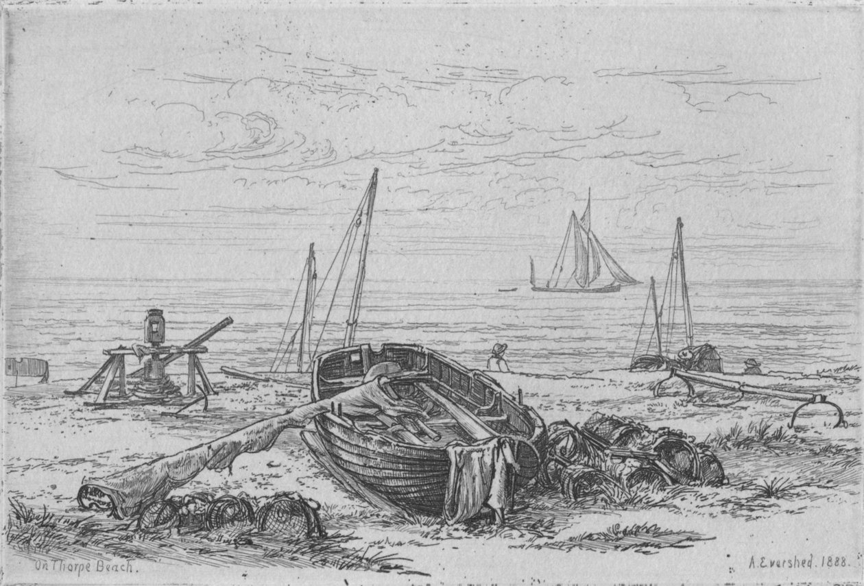 "Thorpe Beachillä", 1888. tekijältä Arthur Evershed